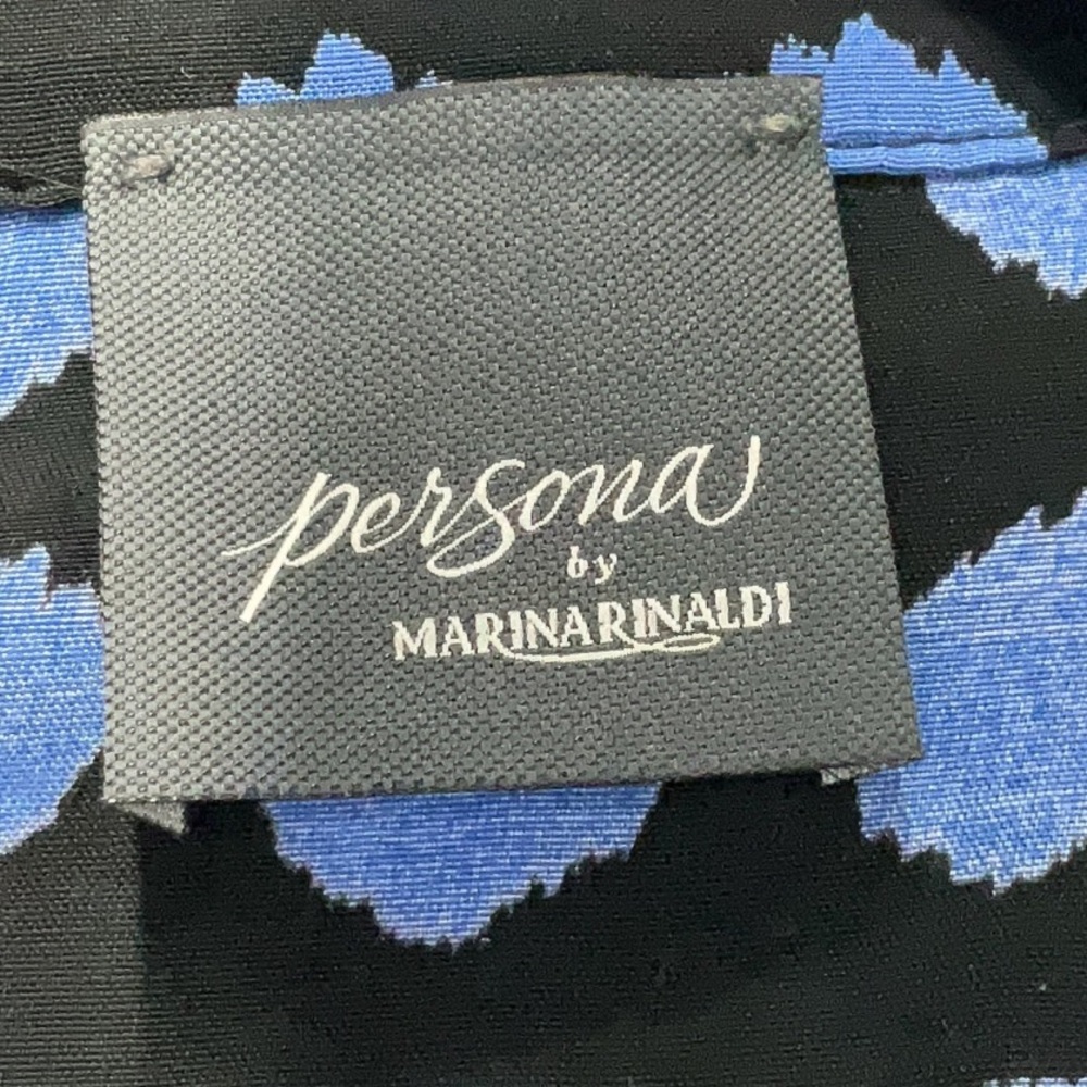 Persona by Marina Rinaldi Blue Polka Dot Long Dress Size 18 - Picture 4 of 4